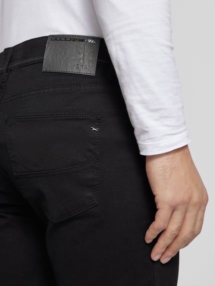 Brax Regular Fit Hose mit Label-Patch Modell 'Cadiz' Black 3