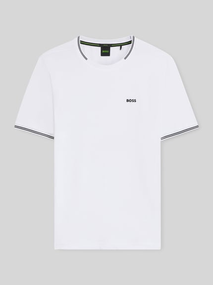 BOSS Green Regular Fit T-Shirt aus Baumwoll-Mix Modell 'TAUL' Weiss 2
