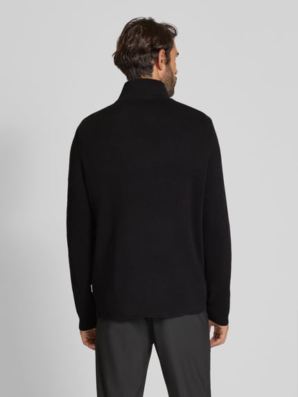 Lindbergh Strickpullover mit Troyer-Kragen Black 5