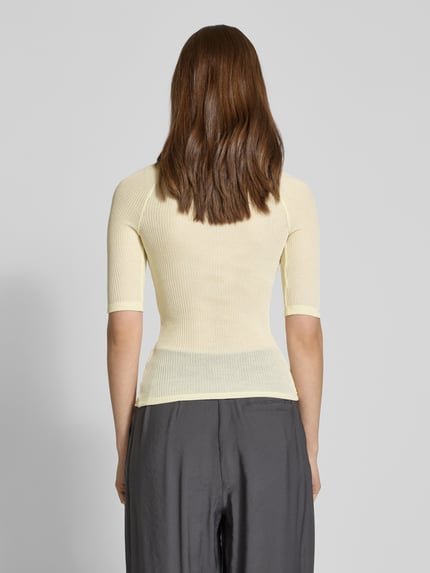 LeGer Strickpullover mit 1/2-Ärmel Modell 'Abby' Hellgelb 5