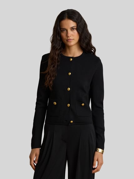 Lauren Ralph Lauren Regular Fit Kurzblazer mit goldenen Zierknöpfen Black 4