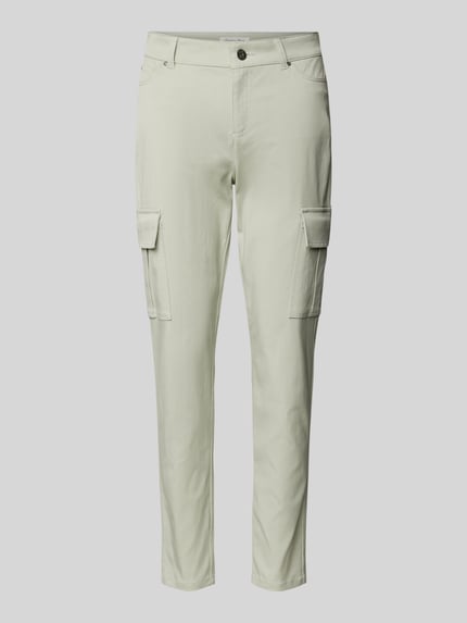 Christian Berg Woman Skinny fit cargobroek met riemlussen Rietgroen - 2