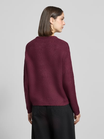 s.Oliver RED LABEL Cardigan aus Alpaka-Mix mit Rundhalsausschnitt Bordeaux 5