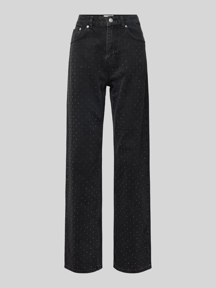 Neo Noir Straight Leg Jeans im 5-Pocket-Design Modell 'Simona' Black 2