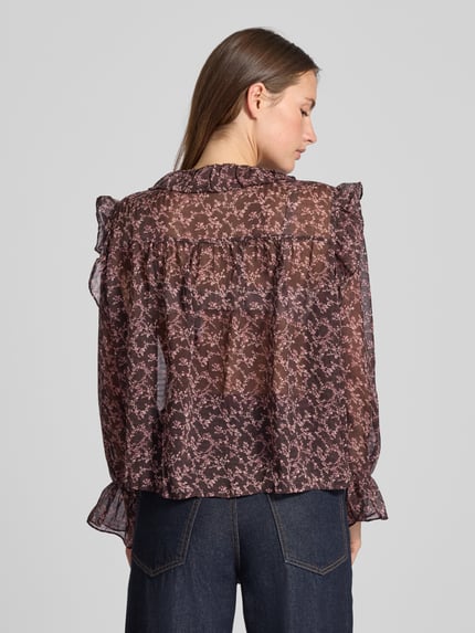 VERO MODA Regular Fit Bluse Umlegekragen MODELL 'PETRA' Schoko 5