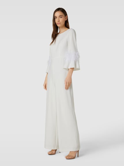 Adrianna Papell Jumpsuit met veren Offwhite - 4