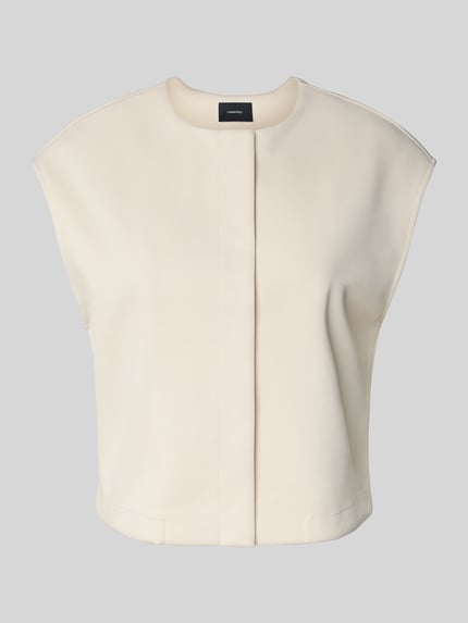someday. Wide fit gilet met ronde hals, model 'Umandy' Zand - 2