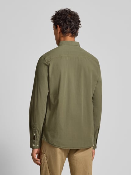 PME Legend Regular Fit Freizeithemd mit Button-Down-Kragen Oliv 5