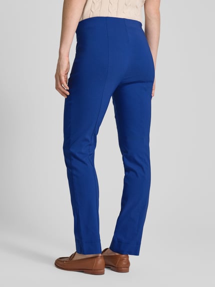 Stehmann Spodnie o kroju slim fit z elastycznym paskiem model ‘INA’ Niebieski 5