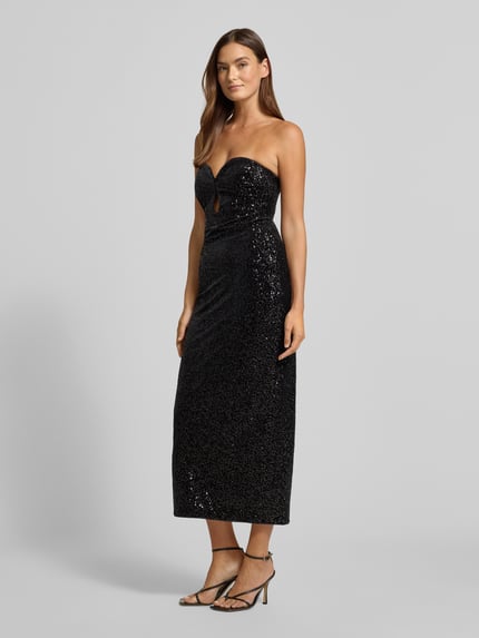 Forever New Sukienka z odkrytymi rękawami i cekinami model ‘Tori Teardrop’ BLACK 1