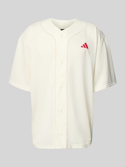 adidas Sportswear Regular Fit Freizeithemd mit Kontraststreifen Offwhite 2