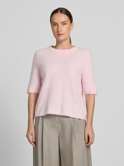 COMMA Regular Fit Strickpullover aus reiner Wolle Rose 4