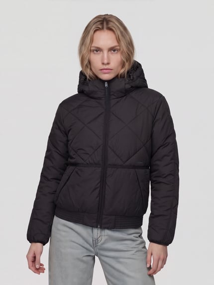 G-Star RAW Regular Fit Steppjacke mit Kapuze Black 4
