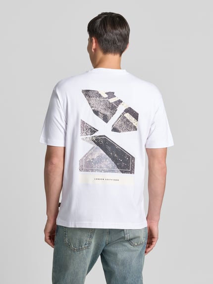 BOSS Orange t-shirt o kroju regular fit z czystej bawełny model 'TE_FRAME' Biały 5