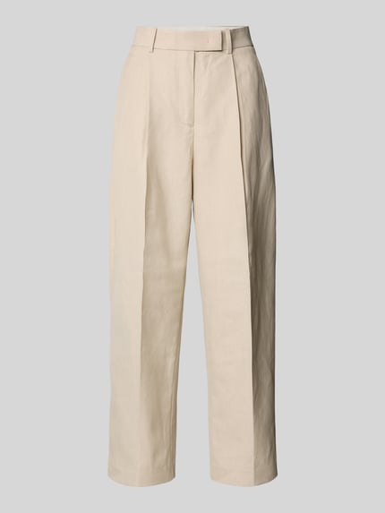 Spodnie materiałowe o kroju tapered z dodatkiem lnu Shop The Look MANNEQUINE