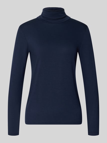 FREE/QUENT Slim Fit Longsleeve aus elastischem Viskose-Mix Modell 'Liana' Marine 2
