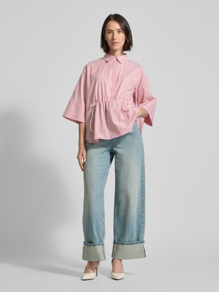 Rich & Royal Regular fit blouse met tunnelkoord Lichtrood - 1