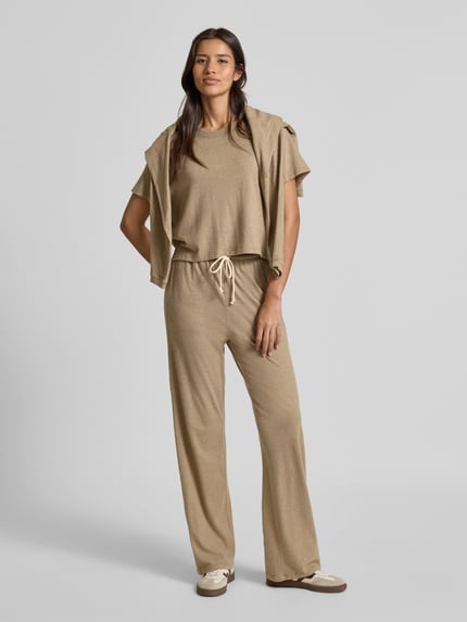 American Vintage Sweatpants mit elastischem Bund Modell 'YPAWOOD' Sand Melange 1