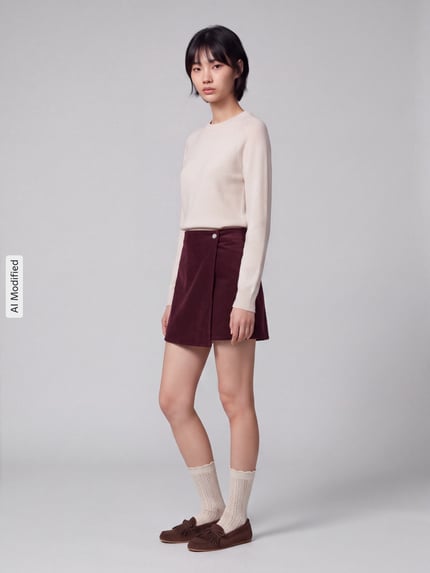 ONLY spódnica mini o kroju regular fit z mieszanki bawełny model 'ZEVA' Bordowy 1