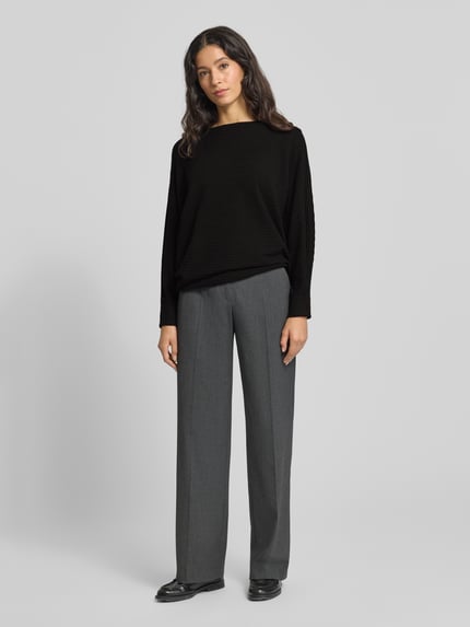 s.Oliver RED LABEL Relaxed Fit Pullover aus Viskose-Mix Black 1