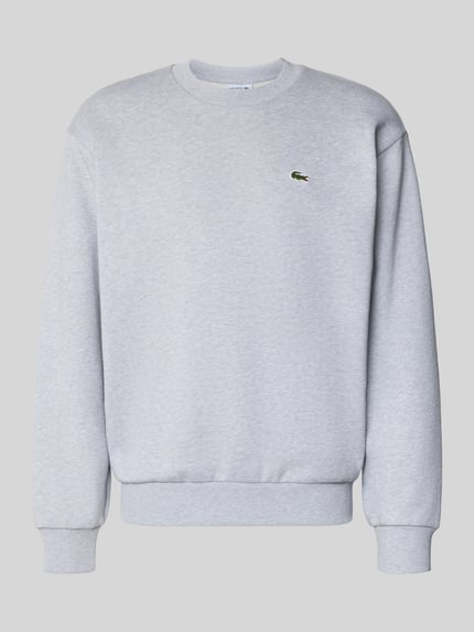 Produktfoto, Regular Fit Sweatshirt aus Baumwoll-Mix von Lacoste in Hellgrau mit feiner Textur und dezentem Logo auf der Brust.