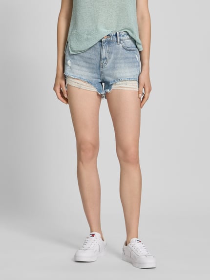 ONLY Regular Fit Jeansshorts aus reiner Baumwolle Modell 'PACY' Hellblau 4