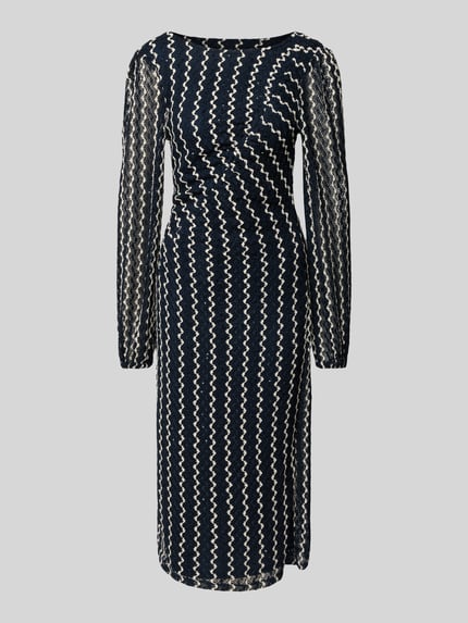 VILA Midi-jurk met ronde hals, model 'ELLEN' Marineblauw - 2