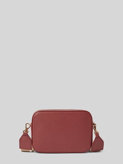 Coccinelle Lederumhängetasche mit Label-Schriftzug Modell 'TEBE' Rostrot 4