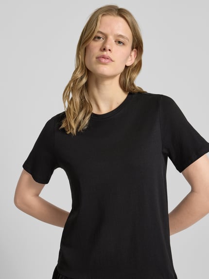 PIECES regular fit t-shirtjurk van 100% katoen model 'DISSO' Zwart - 3