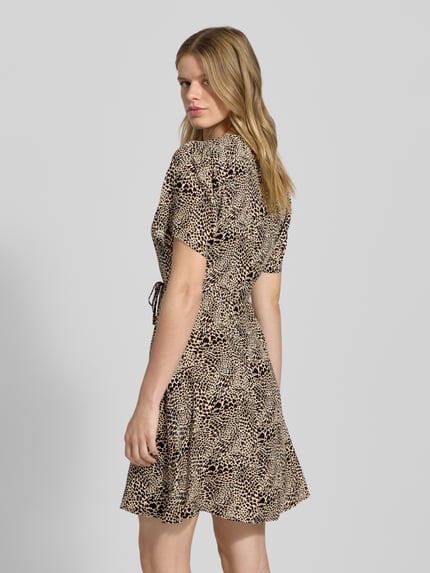 ONLY Mini-jurk van pure viscose model 'EVIDA' Taupe - 5