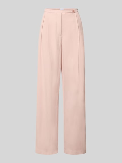 Jake*s Collection Bundfaltenhose aus Viskose-Mix mit Knopfverschluss Fuchsia 2