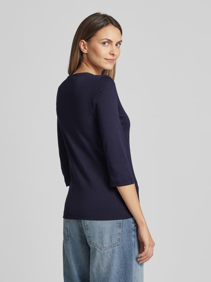 Christian Berg Woman T-shirt met 3/4-mouwen in effen design Donkerblauw - 5