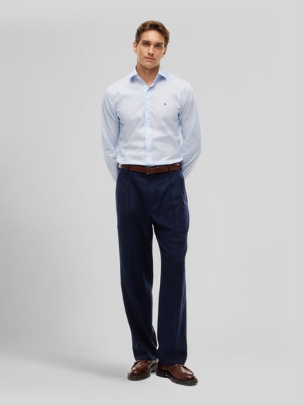 Tommy Hilfiger Slim Fit Businesshemd aus Baumwoll-Mix Weiss 1