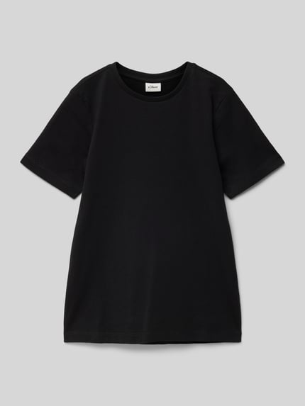 s.Oliver RED LABEL Regular Fit T-Shirt aus reiner Baumwolle Black 1