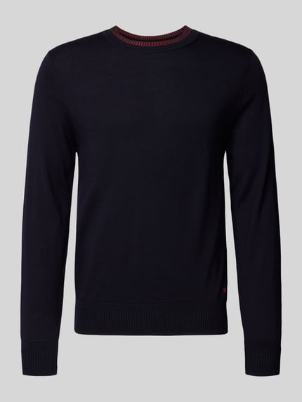 Paul Smith Regular Fit Strickpullover aus reiner Wolle Marine 2