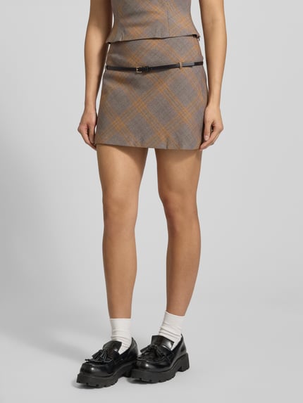MANGO Minirock mit Gürtel Modell 'MELO' Camel 4