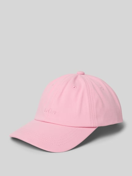 LeGer Baseballpet met labelstitching, model 'Janett' Felroze - 1