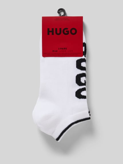 HUGO Sok-sokken met logoprint in set van 3 Wit - 3