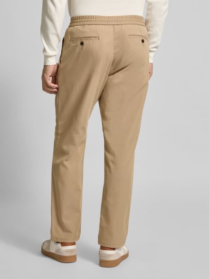 MCNEAL regular fit stoffen broek met achterzakken Beige - 5