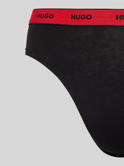 HUGO Slip met label in band, model 'CAROUSEL' Rood - 2