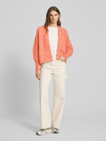 American Vintage Regular Fit Cardigan mit Alpaka-Anteil Orange Melange 1