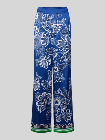 HERZENS Wide Leg Seidenhose mit elastischem Bund Royal 2