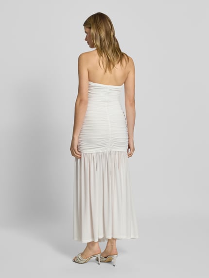 Bardot Abendkleid mit Raffungen Modell 'SOLANA' Offwhite 5