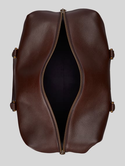 Polo Ralph Lauren Weekender aus Rindsleder mit Schulterriemen Dunkelbraun 4