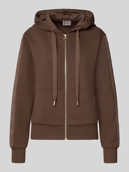 GUESS Sweatjacke mit Kapuze Schoko 2