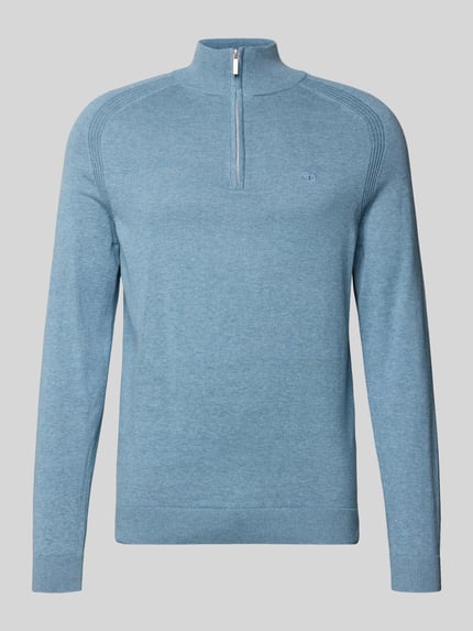 Tom Tailor Regular Fit Troyer aus reine Baumwolle Jeansblau 2