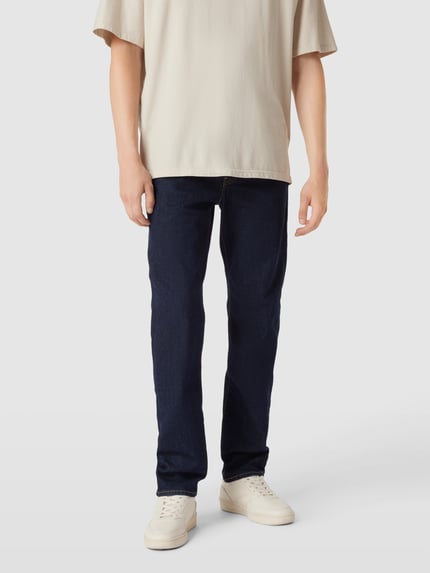 Levi's® Tapered fit jeans met stretch Model '502™' Donkerblauw - 4