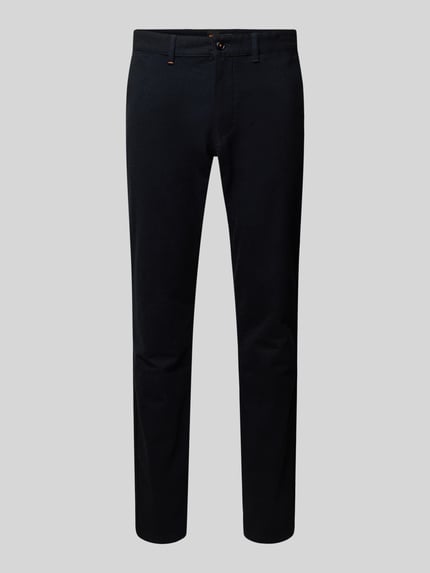 BOSS Orange Slim Fit Chino in Melange-Optik Marine 2