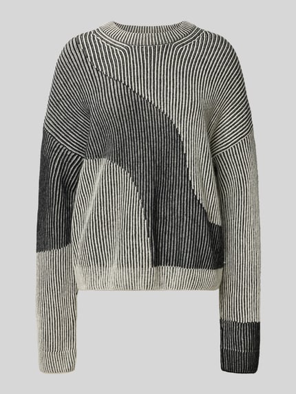 ARMEDANGELS Loose fit gebreide pullover van een mix van wol en katoen, model 'MAYRAA VANISE' Zwart - 2