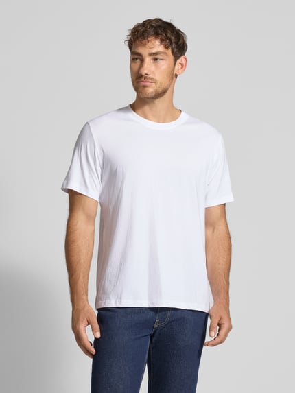 Selected Regular fit T-shirt van katoenmix, model 'ASPEN' Wit - 4